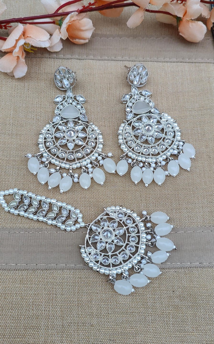 Maahi Polki Earrings Tikka