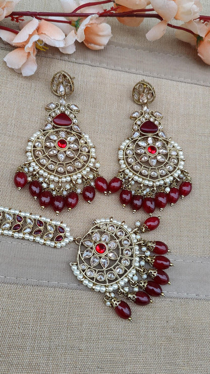 Maahi Polki Earrings Tikka