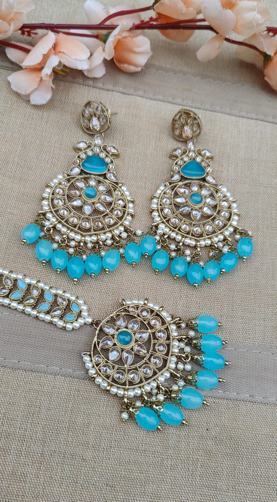 Maahi Polki Earrings Tikka