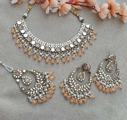 Arifa Mirror Necklace Set