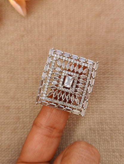 Anaira AD/CZ Finger Ring