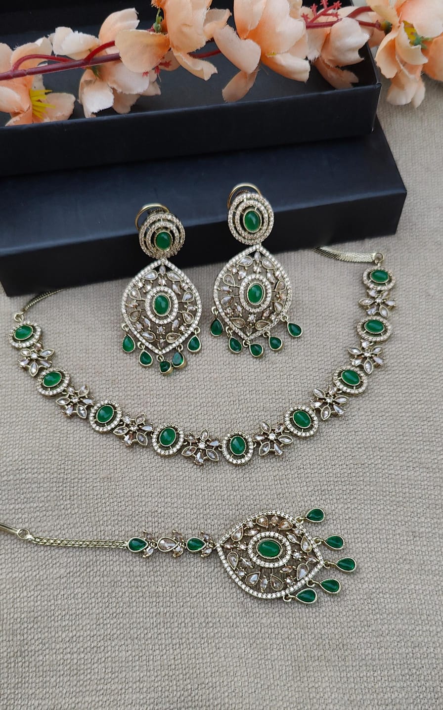 Shireen Polki AD Necklace Set