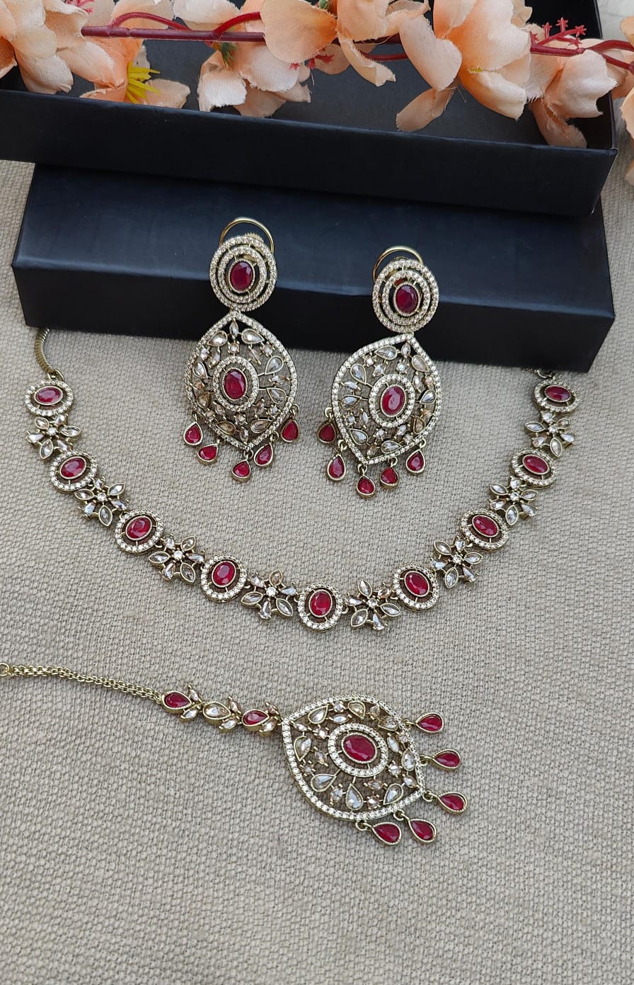 Shireen Polki AD Necklace Set