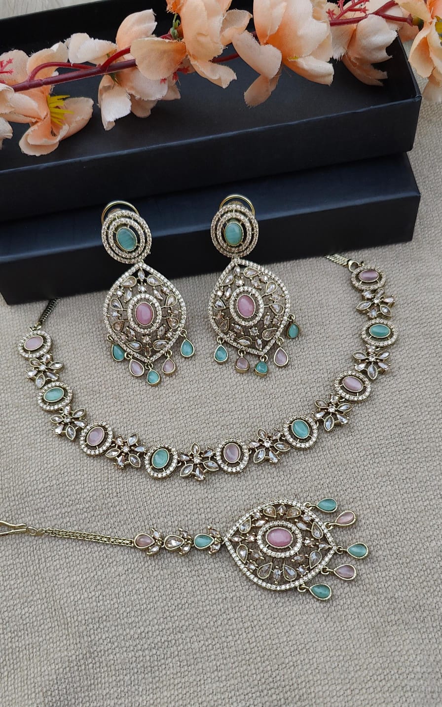 Shireen Polki AD Necklace Set