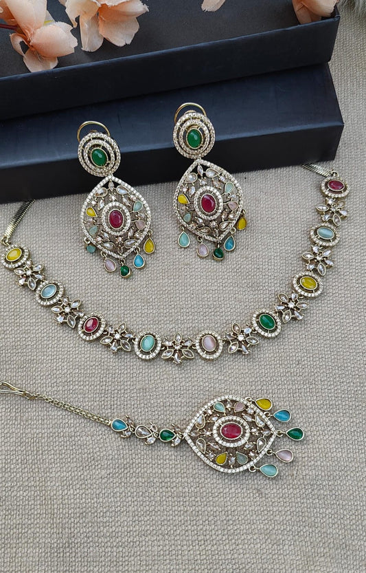 Shireen Polki AD Necklace Set