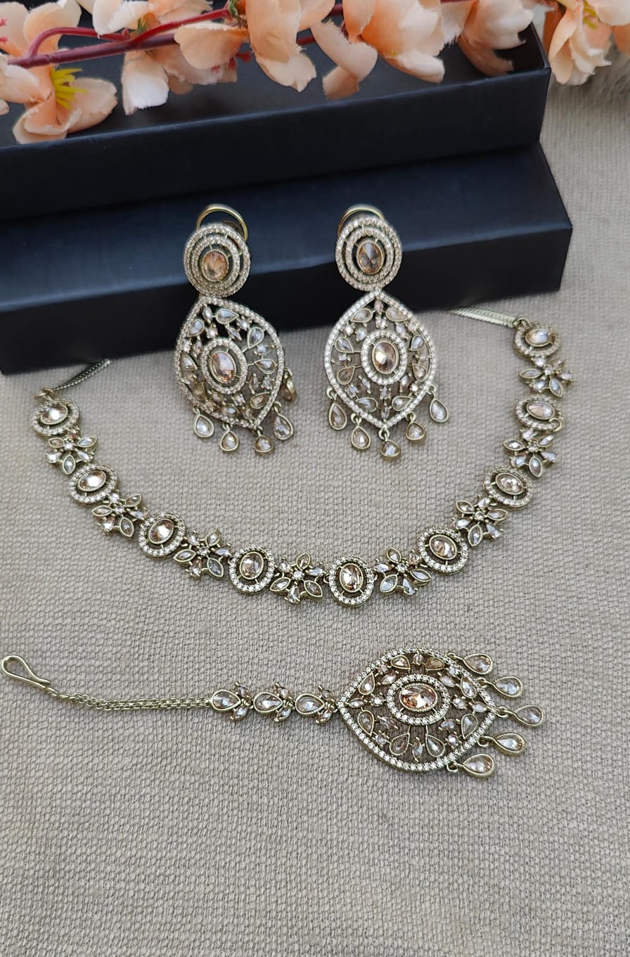 Shireen Polki AD Necklace Set