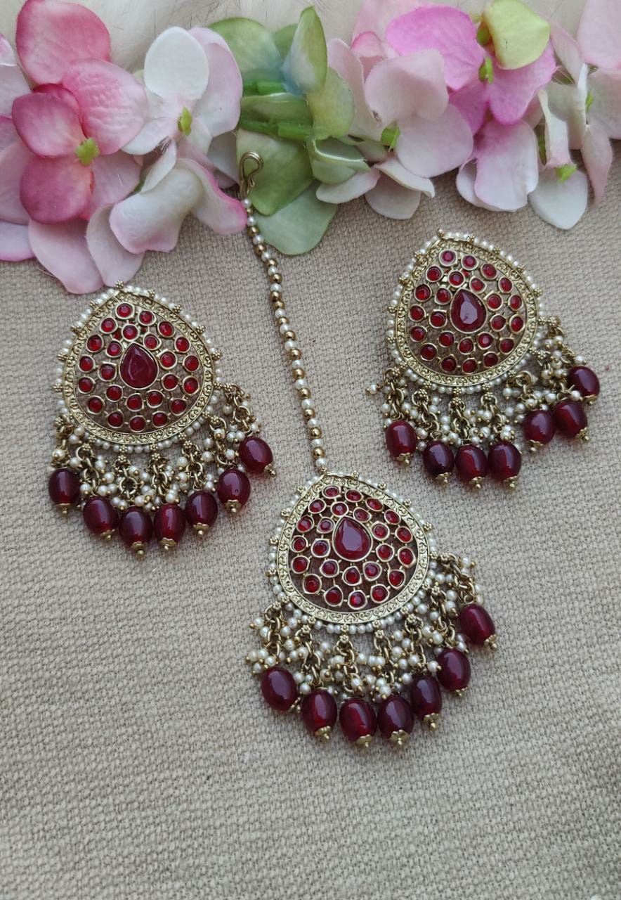 Vikruti Polki Earrings Tikka