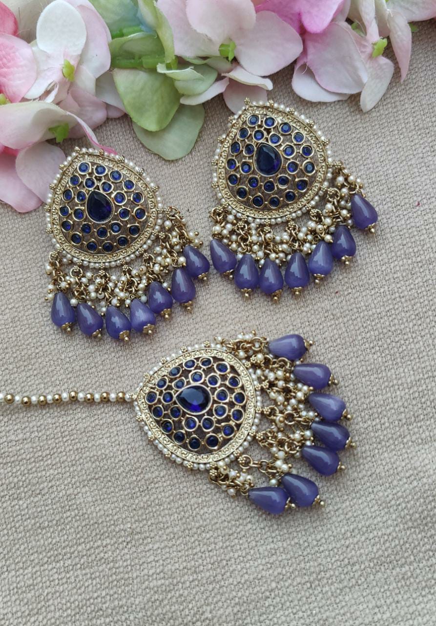 Vikruti Polki Earrings Tikka