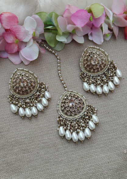 Vikruti Polki Earrings Tikka