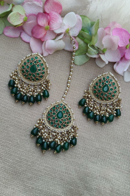 Vikruti Polki Earrings Tikka