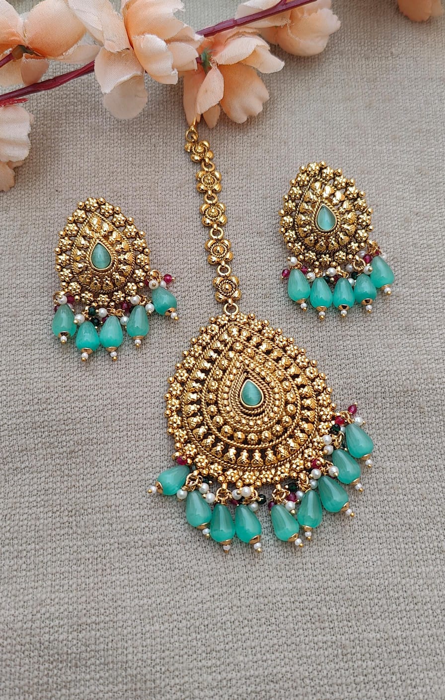 Krupali Gold Earrings Tikka