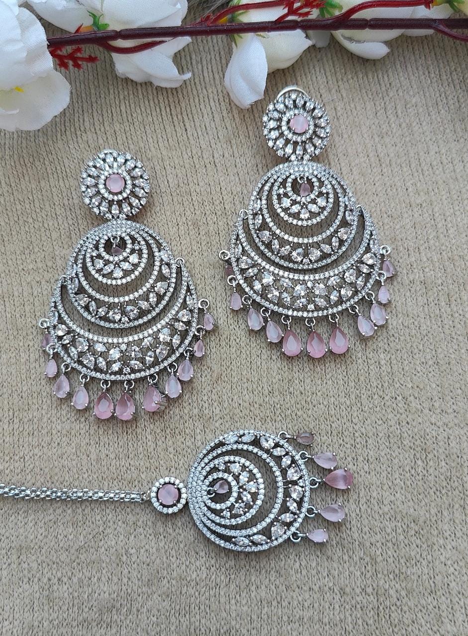 Poorva AD/CZ Earrings Tikka