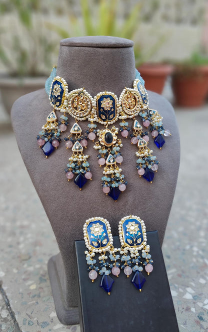 Pravika Meenakari Beaded Choker