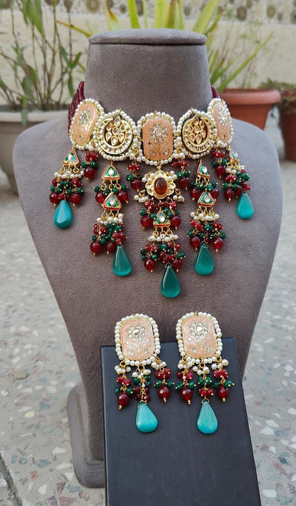 Pravika Meenakari Beaded Choker