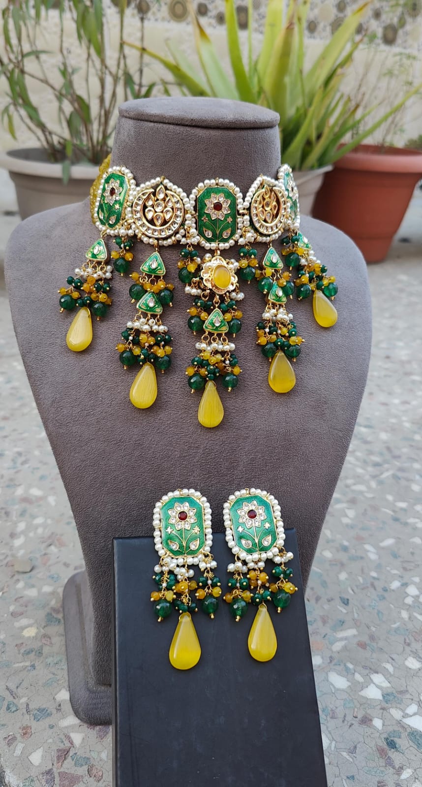 Pravika Meenakari Beaded Choker