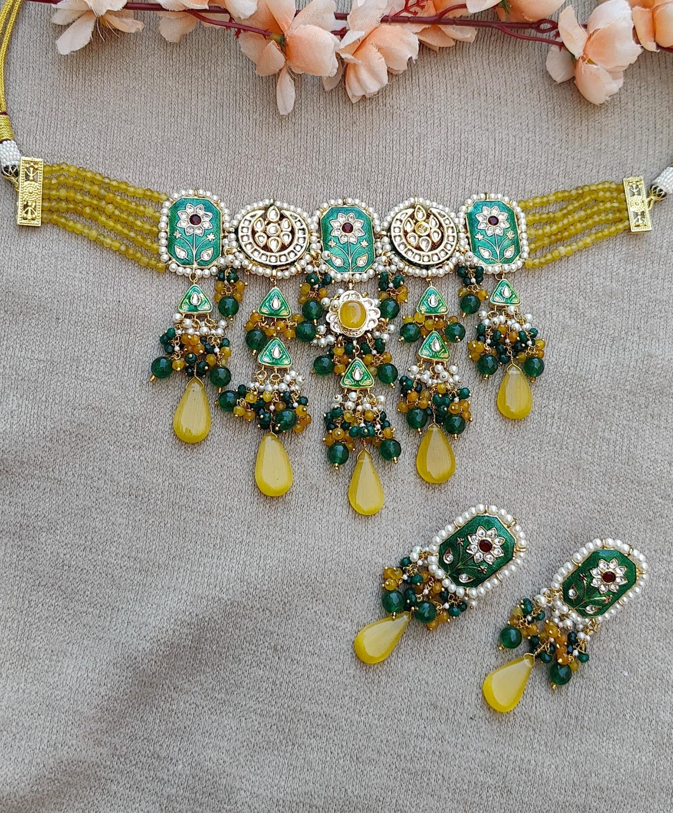 Pravika Meenakari Beaded Choker