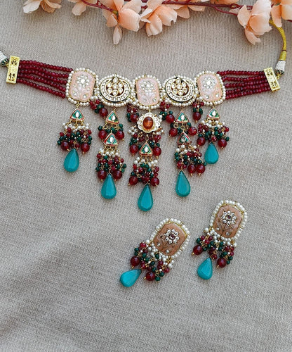 Pravika Meenakari Beaded Choker