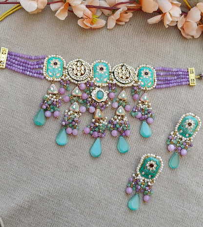 Pravika Meenakari Beaded Choker