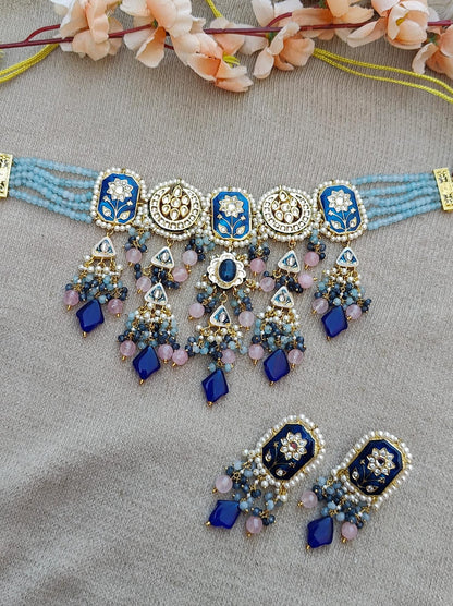 Pravika Meenakari Beaded Choker