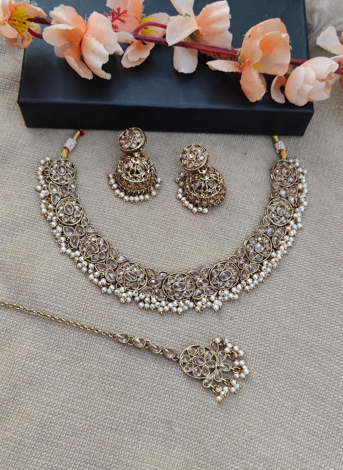 Twinkle Polki Necklace Set