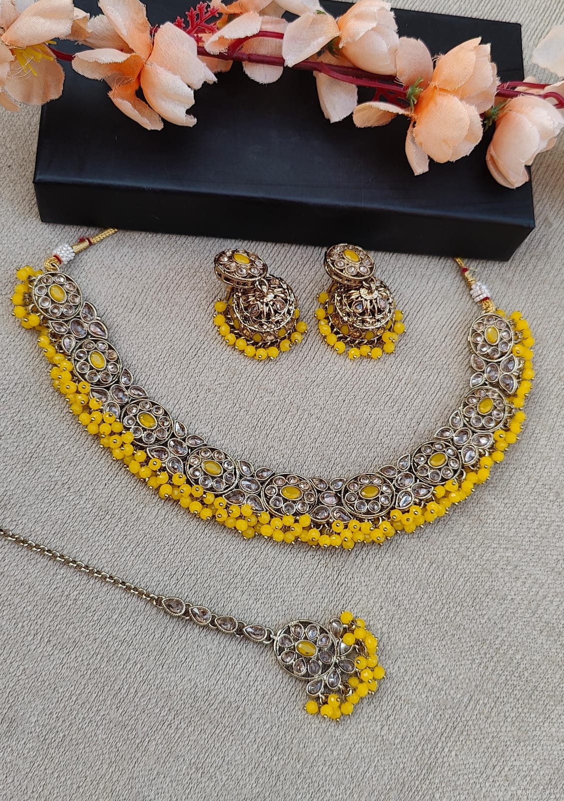 Twinkle Polki Necklace Set