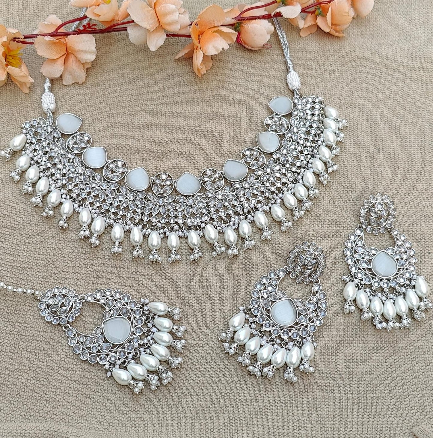 Adhira Polki Necklace Set