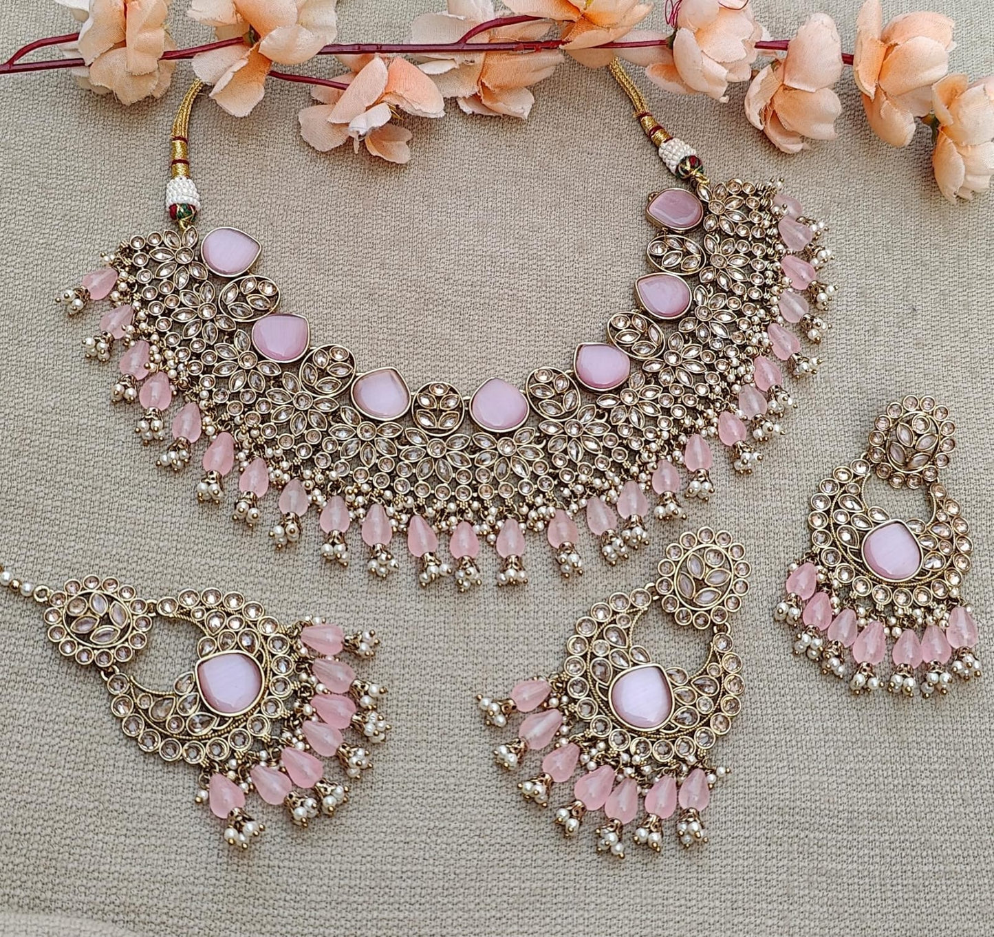 Adhira Polki Necklace Set