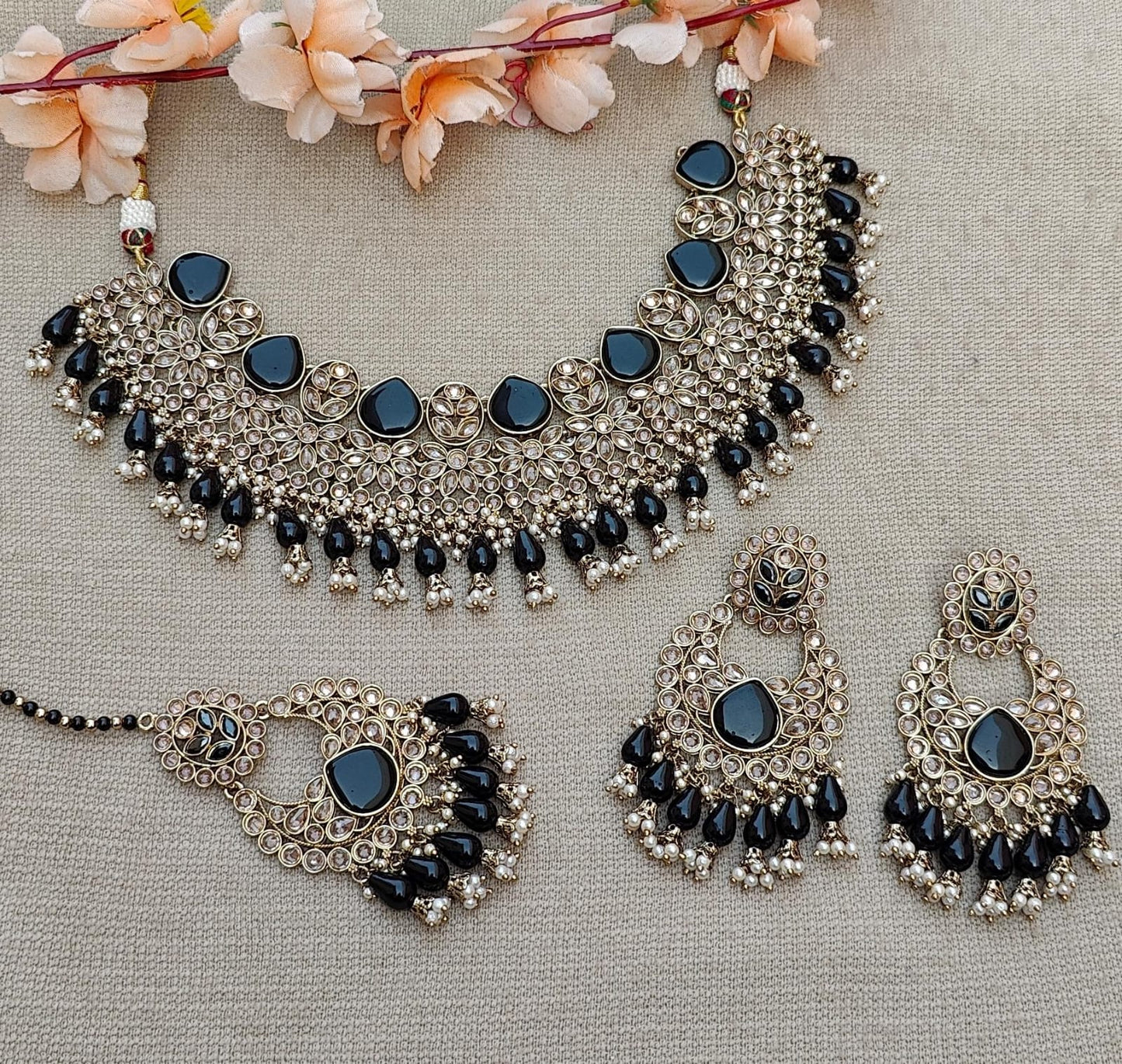 Adhira Polki Necklace Set