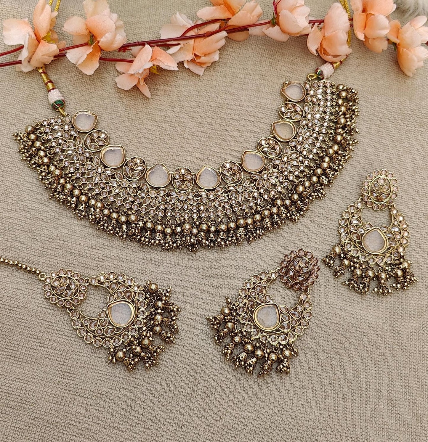 Adhira Polki Necklace Set