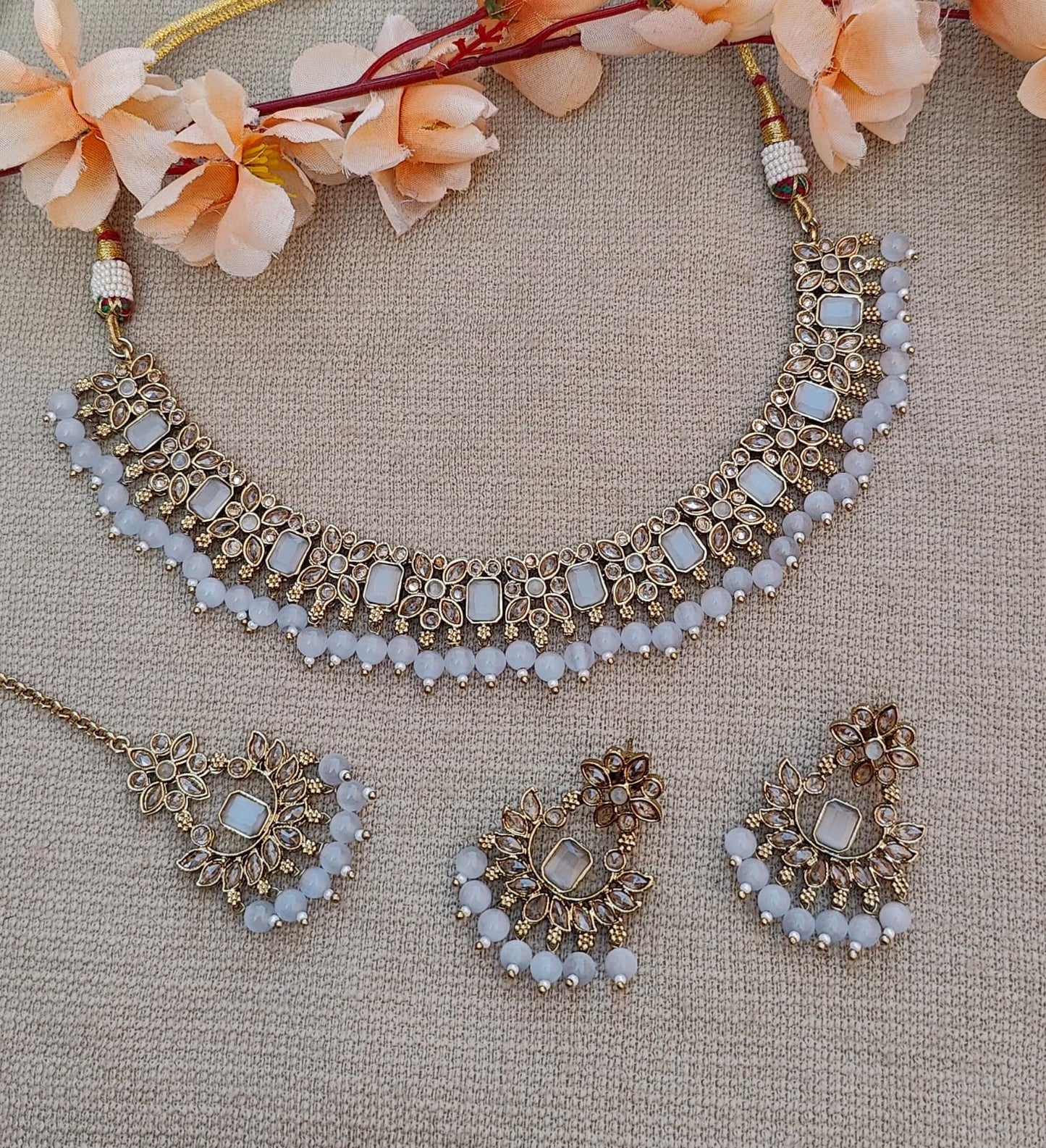 Dhvani Polki Necklace Set