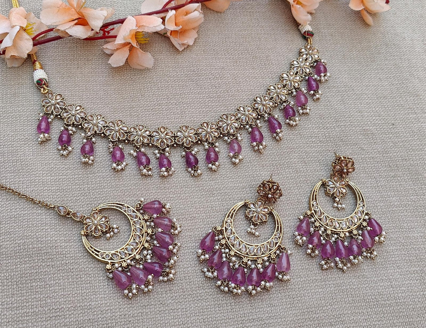 Miraya Polki Necklace Set