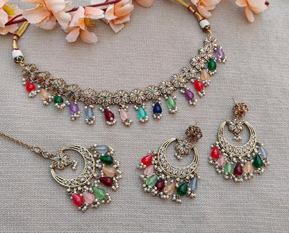 Miraya Polki Necklace Set