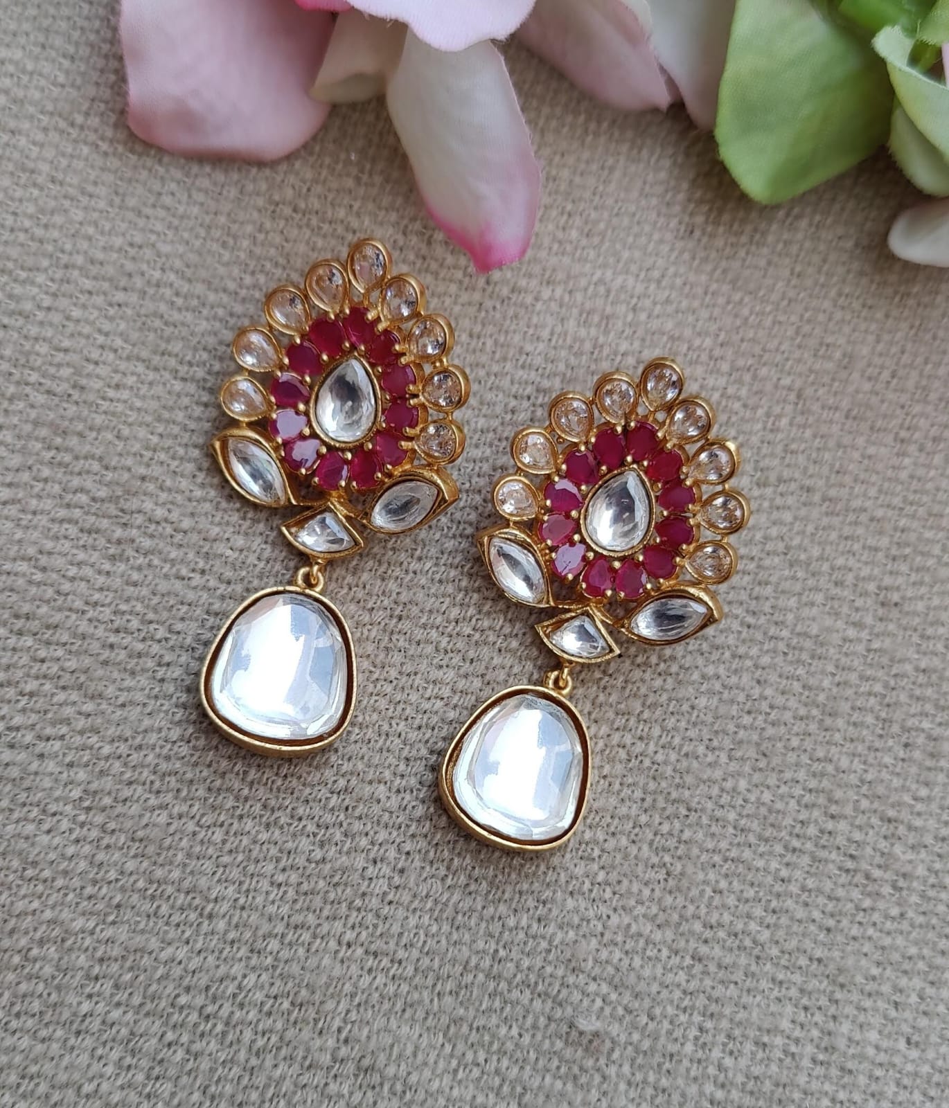 Diksha Floral Kundan Studs