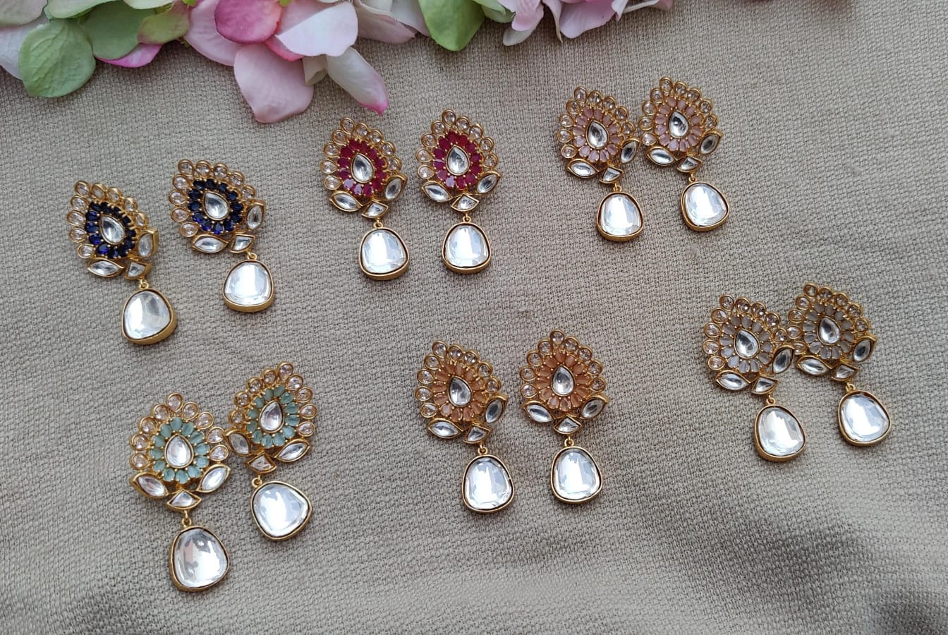 Diksha Floral Kundan Studs