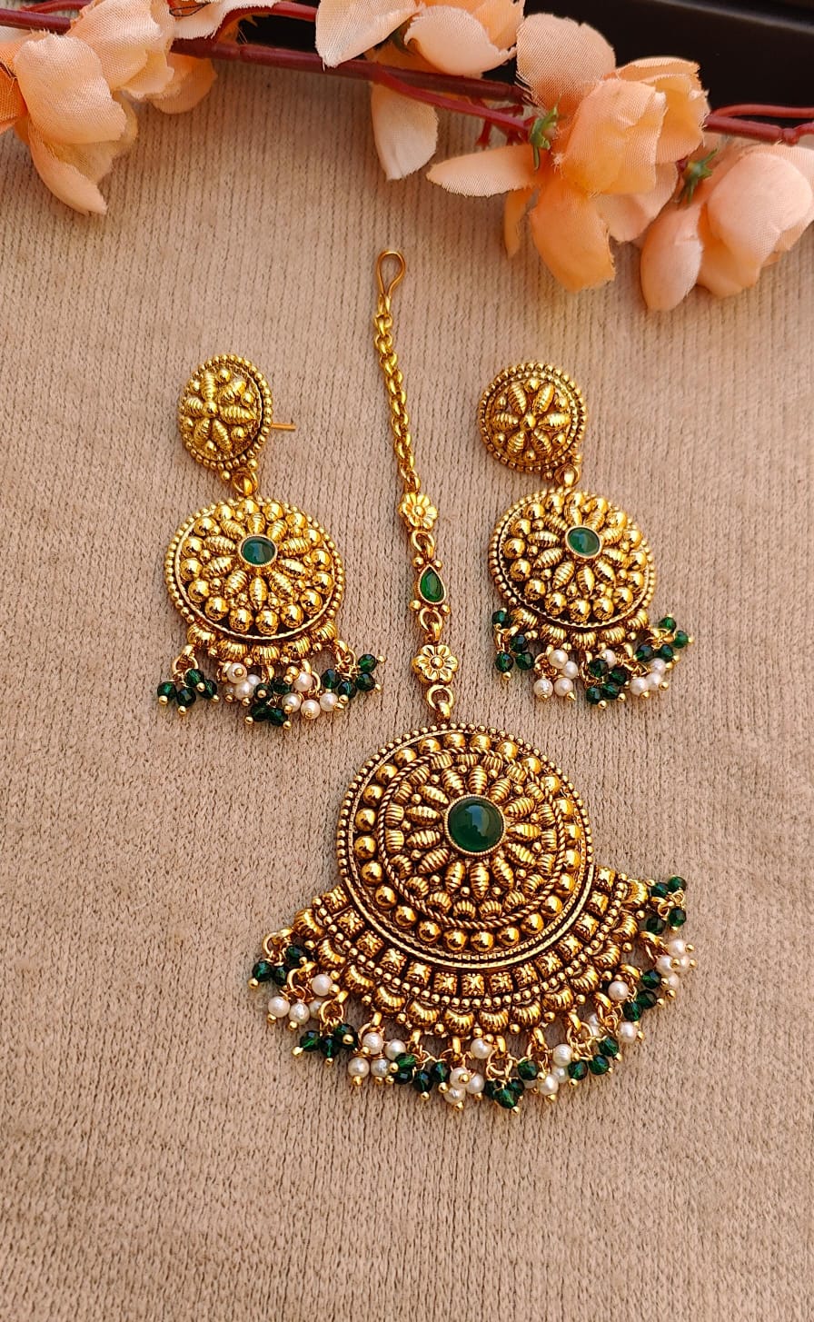 Anisa Gold Earrings Tikka