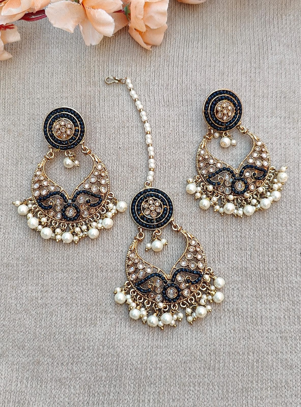 Hunar Polki Earrings Tikka