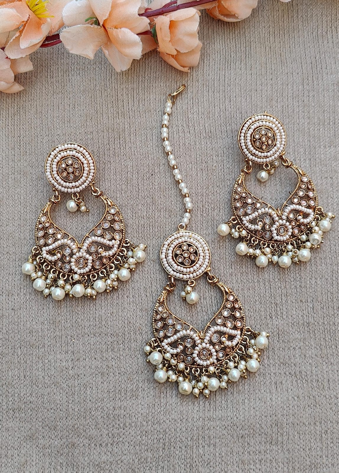 Hunar Polki Earrings Tikka