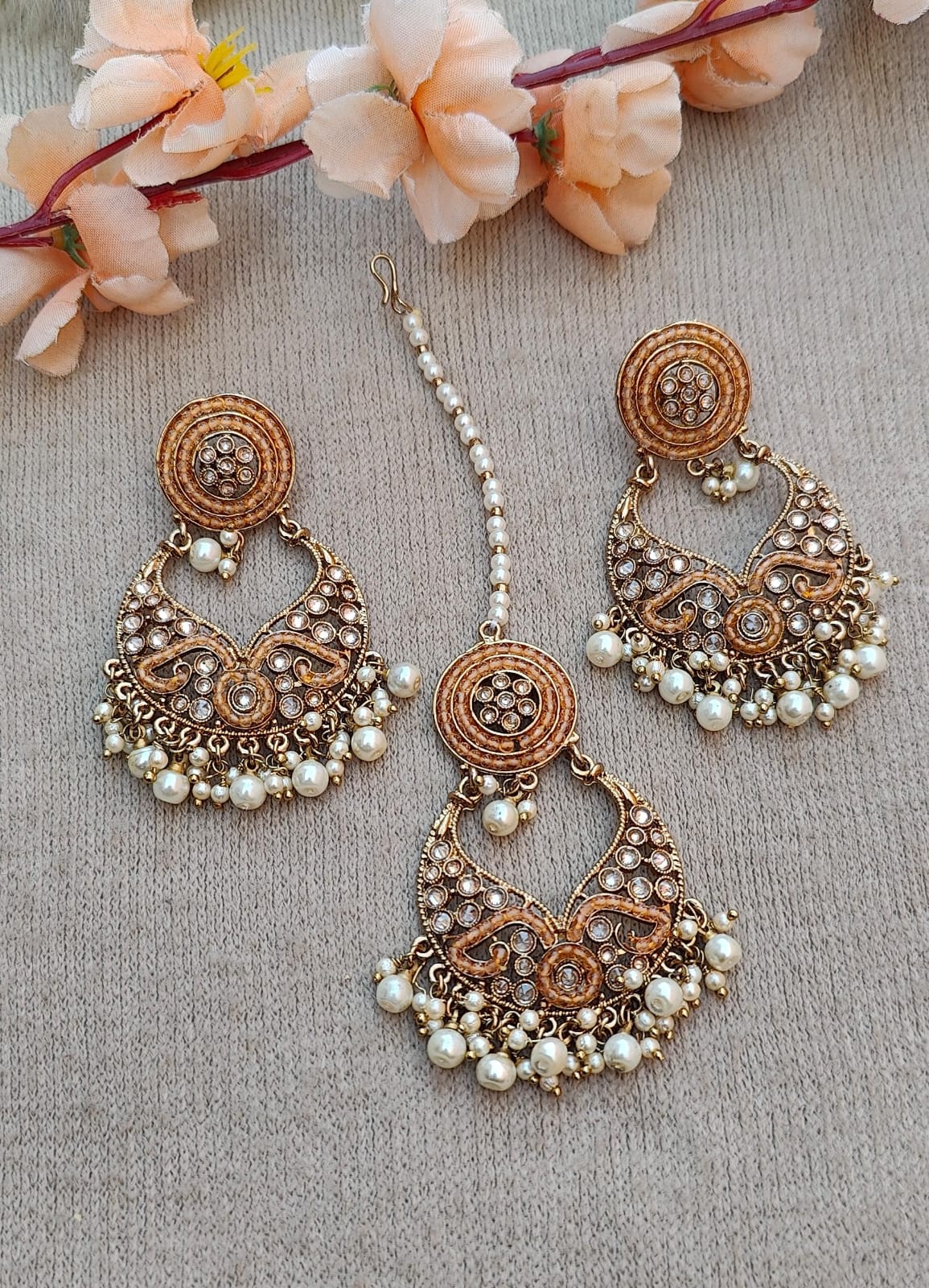 Hunar Polki Earrings Tikka