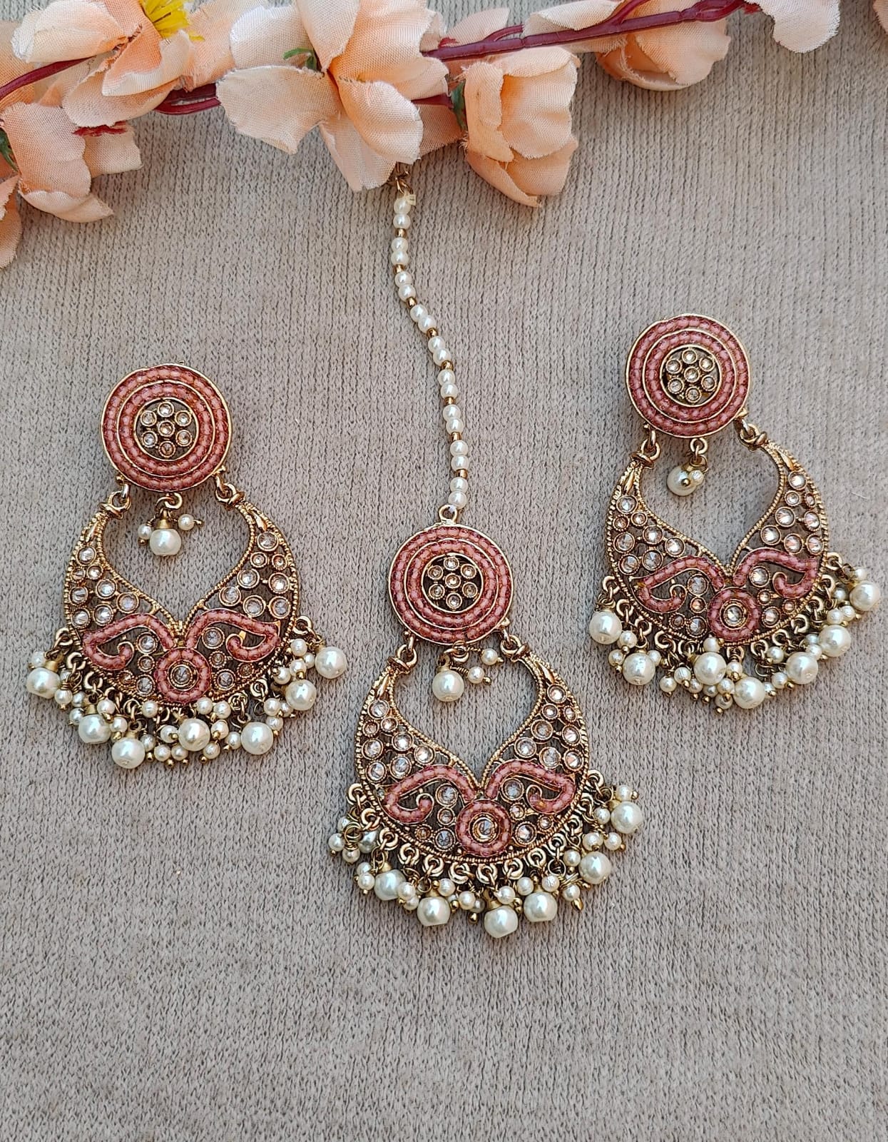 Hunar Polki Earrings Tikka