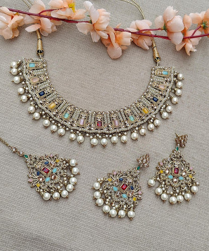Aneesha Polki Necklace Set