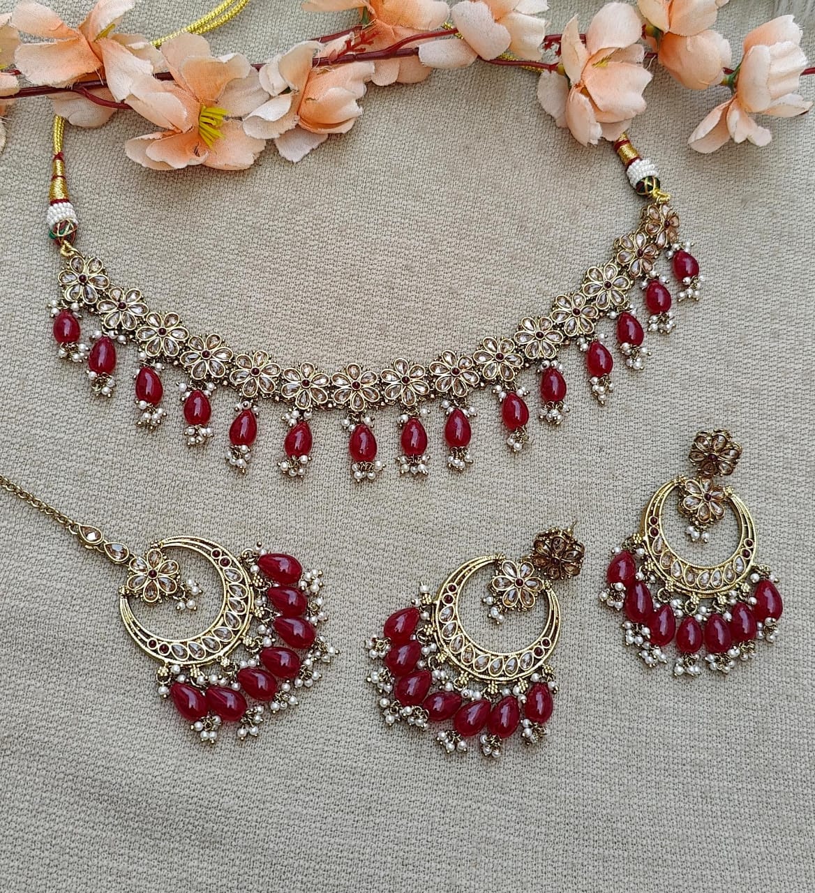 Miraya Polki Necklace Set