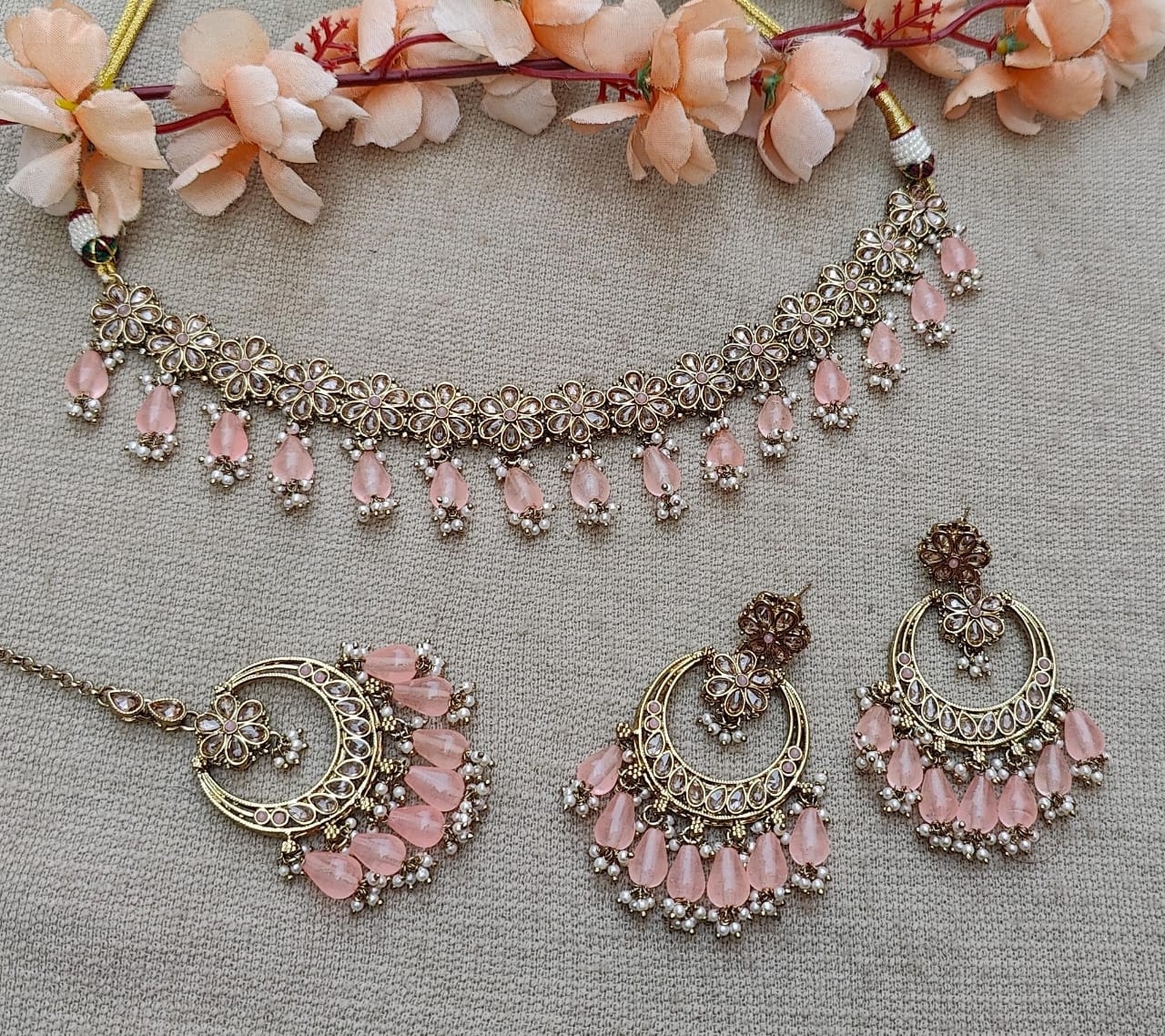 Miraya Polki Necklace Set