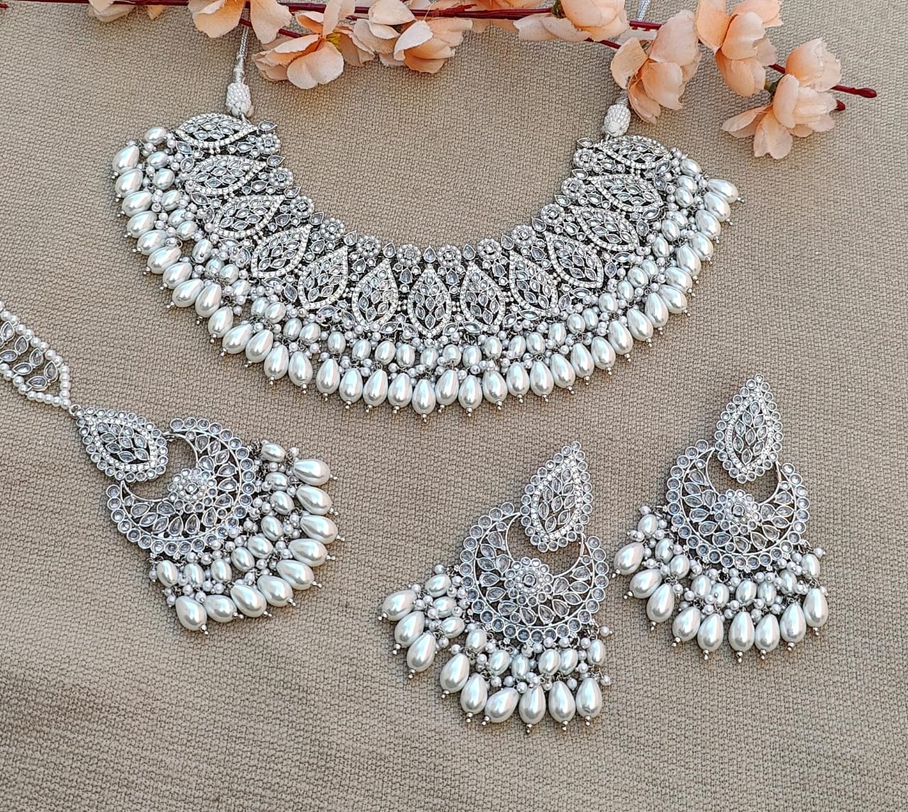 Alicia Polki Semibridal Necklace Set