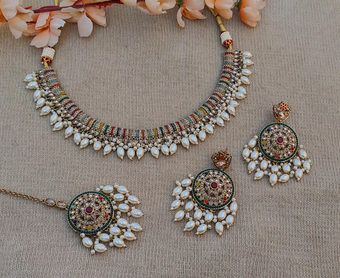 Mouni Polki Necklace Set