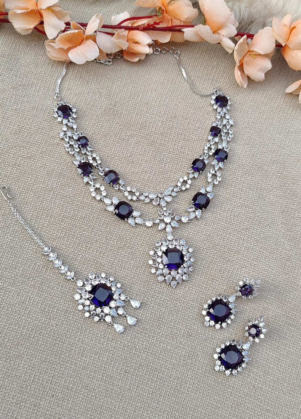 Shreya AD/CZ Necklace Set