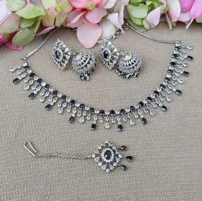 Jessica AD/CZ Necklace Set