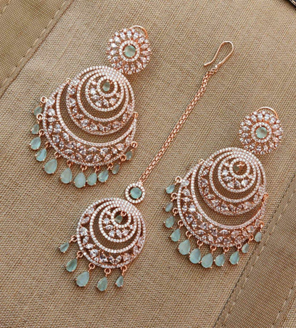 Poorva AD/CZ Earrings Tikka