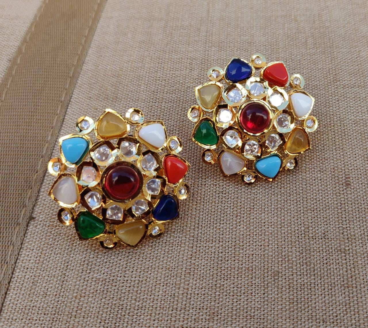 Vinita Kundan Earrings (Studs)