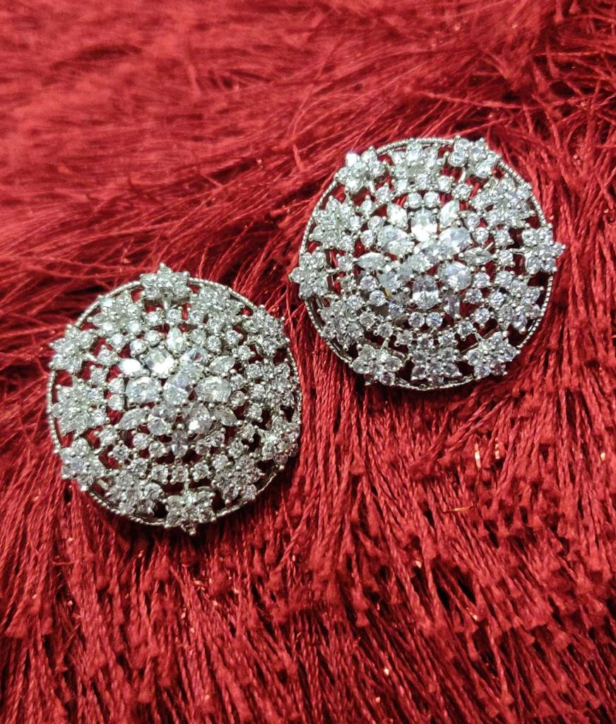 Amaya Big AD/CZ Studs Earrings