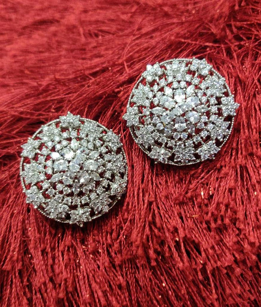 Amaya Big AD/CZ Studs Earrings